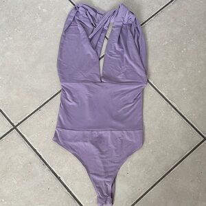 Lulu's Light Purple Halter Bodysuit